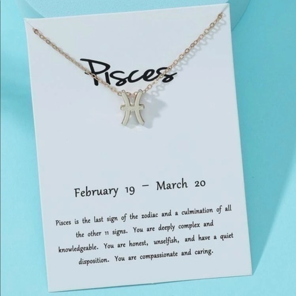 💋 Zodiac Pisces Birthday necklace